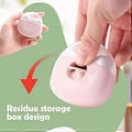 Miniatyrbild 4 av 5: Bärbar Mini Elektrisk Nagelklippare Polermaskin Med Ljus Lågt Ljud Nagelvård Manikyrverktyg För Baby Vuxen Nagelklippare (Safirblå)
