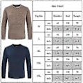 Miniatyrbild 2 av 2: hmwy-herr långärmad ledig tröja pullover stickad sweater stickade kläder skjorta topp (2XL Camel)