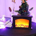 Miniatyrbild 5 av 5: Falsk eldstad lykta, låga logg eldstadseffekt lykta av USB flamlös simulering lampor retro