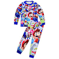 Pikkukuva 2 / 3: 4-9-vuotiaille pojille ja tytöille Super Mario Bros -pyjamasetti Pjs Sleepwear Pajamas (8-9 vuotta C)