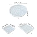 Miniatyrbild 3 av 5: Vatten Ripple Kopp Mat Epoxy Form Flexibel Silikonform för Konstnärliga Hemdekorationer Bänkskiva Underlägg Tillverkningsform (kvadratisk)