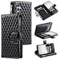 Miniatyrbillede 1 af 5: Style 012 til Samsung Galaxy A54 5G Etui Rhombus Glitter Læder Lynlås Tegnebog Telefon Cover (Style A)