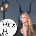 Miniatyrbild 5 av 5: Justerbart diadem med djävulshorn, viktig accessoar för Halloween-maskerader, cosplay-tillbehör (två par hårband)