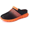 Miniatyrbillede 1 af 2: hmwy-herre dame hjemmesko træsko mules sandaler flip flop sko (44 Sort Orange)