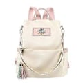 Miniatyrbild 1 av 5: Dam Tofs Ryggsäck För Damer Rucksack Dagväska Axelväska Handväska Casual Rese College Väska Gåvor Flerfärgad Valfri (Beige)