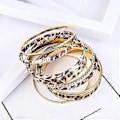 Miniatyrbilde 5 av 5: Leopard Armbånd for Kvinner - Flere Lag Casual Armbånd for Jenter Kvinner