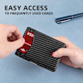 Miniatyrbild 3 av 5: Smal Plånbok för Män Minimalistisk Läder Bifold RFID-Blockering