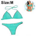 Miniatyrbild 2 av 5: Bikini Baddräkt för Kvinnor Triangel String Halter Tvådelad Baddräkt Set