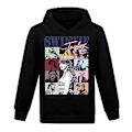 Miniatyrbild 1 av 2: 7-14 år Barn Taylor Swiftie Tryckt Hoodie Mode Sport Casual Huvtröja Jumper Pullover Toppar för Pojkar Flickor (13-14 År Svart)