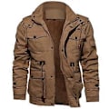 Miniatyrbild 1 av 4: Högkvalitativ Militär Taktisk Herrjacka, Andningsbar Lättviktsjacka, Trenchcoat (4XL khaki)