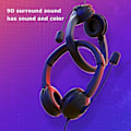 Miniatyrbilde 2 av 5: USB Headset m/støyreduserende mikrofon, datamaskin-hodetelefoner for bærbar PC, kundesenter ( )