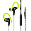Pikkukuva 3 / 5: Kuulokkeet 3,5 mm urheilukuulokkeet Super Stereo -kuulokkeet Hienkestävät juoksukuulokkeet mikrofonilla Korvakoukku-kuulokkeet