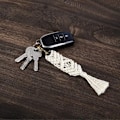 Miniatyrbilde 2 av 5: Mini Makrame Nøkkelringer Boho Makrame Veske-Smykker med Kvaster Søte