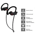 Miniatyrbillede 3 af 4: U8 Bluetooth-kompatible øretelefon med multipunktforbindelse, vandtæt, indbygget mikrofon, touch-kontrol, sportsøretelefon til sport (rød)