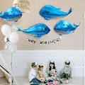 Miniatyrbillede 3 af 5: Sødt 4D Hval Balloner Under Havet Dekorationer Ocean Balloner, 4 Pakke Gigant 37'' Hval Formet Mylar Folie Balloner Havdyr Balloner Fisk Balloner B
