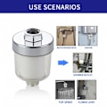 Miniatyrbillede 5 af 5: Brusevandfilter, brusefilter med 3 udskiftelige filterbeholdere