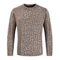 Miniatyrbild 1 av 2: hmwy-herr långärmad ledig tröja pullover stickad sweater stickade kläder skjorta topp (2XL Camel)