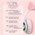 Miniatyrbillede 5 af 5: Chronus Headset - Sammenfoldelige Katteøre Hovedtelefoner Bluetooth LED Blinkende Lysende Trådløst Headset (Sort)