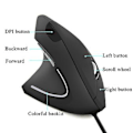 Miniatyrbilde 4 av 4: Ergonomisk optisk USB-kabeltilkoblet vertikal datamus for venstre hånd, gamingmus