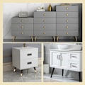 Miniatyrbilde 5 av 5: 4 Pakke Svart Gull Metallmøbelben, 20cm Erstatningsben for TV-stativ, Underskap og Garderobe