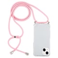 Miniatyrbilde 1 av 4: TPU-deksel med snor for iPhone 15 Plus (Lys rosa)
