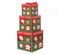 Schackmönster, julklappsask med band - presentförpackning,