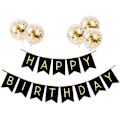 Pikkukuva 1 / 5: Onnitteluilmapallot ja 5 kpl konfettipalloa, Happy B