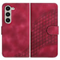 Miniatyrbillede 1 af 5: Elefant-præget PU-etui til Samsung Galaxy Z Fold5 5G (Roserød)