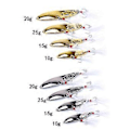 Pikkukuva 2 / 5: Hyperbolinen Lure Sequin verivelloilla ja höyhenkoukulla 10/15/20/25g Makeanveden syötti (10g Kulta)