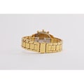 Miniatyrbillede 4 af 5: Vandtæt Dame Luksus Klassisk Rustfrit Stål Krystal Quartz Rundt Armbåndsur (Guld)