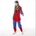 Pikkukuva 4 / 5: Spiderman Yhdet Palaa Pyjamat Mukavat Pehmeät Pyjamat (L 163-168cm)