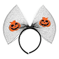 Miniatyrbilde 1 av 3: Hodebånd med sløyfe i netting, søtt Halloween-hårbånd, festivalhodeplagg