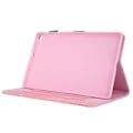 Pikkukuva 5 / 5: Nahkainen Tablet-kotelo Samsung Galaxy Tab A9:lle (Vaaleanpunainen)