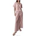 Pikkukuva 5 / 5: Naisten pyjama- ja housusetti V-kaula-aukkoinen pyjama Puuvillainen selästä avoin pyjama Yöhoususetti (XL vihreä)