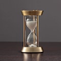 Miniatyrbild 1 av 5: Vit metall mässing timglas sandklocka timers10 minut, glas San