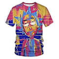 Miniatyrbillede 1 af 2: Rick Morty Billede 3D Digital Print Herre Børne T-Shirt -NMAOV(4XL F883)