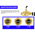 Miniatyrbillede 3 af 3: 10 stk. (firkantet) - Gul base - Premium flagbase