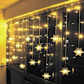 Miniatyrbilde 1 av 5: Eventyrlys, gardinlys, 4m LED julelys snøfnugg 8