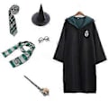 Pikkukuva 2 / 3: Harry Potter -setti, 6 osaa, taikuri, cosplay, naamiaisasu, viitta, puku (155 cm, vihreä)
