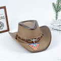 Miniatyrbillede 5 af 5: Blød Cowboyhat i Filt med Tilspidset Front, Egnet til Mænd og Kvinder, Unisex, Festival, Ferie, Nytårsgave, Camel (Camel)