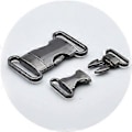 Miniatyrbillede 2 af 5: 2 stk. Metal Side Release Spænder Justerbare Quick Release Clips DIY Håndværkstilbehør (Sort) (Lys Sort)