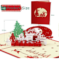 Miniatyrbilde 2 av 5: 3D Pop Up Julekort Julekort, Julehilsenkort
