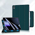 Miniatyrbild 2 av 5: För Oppo Pad PU Läder Tri-fold Stativ Tablettfodral Magnetisk Absorption Skyddande Omslag (Stil A)