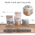 Miniatyrbild 5 av 5: Växt Scrapbooking Kit, Junk Journal Kit med Washi Tape, Stickers, A6 Notebook, Botanisk Bullet Jo