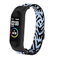 Miniatyrbillede 3 af 5: Til Xiaomi Mi Band 3 / 4 / 5 Twill 8-formet Spænde Urrem (Leopard)