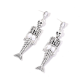 Miniatyrbilde 1 av 5: Dangle-øreringe med leddskjelett for kvinner - Halloween-kostyme
