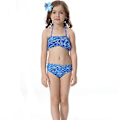 Miniatyrbild 2 av 2: 4-11 År Flickor Simbar Sjöjungfru Svans Bikini Set Baddräkt (6-7 År Mörkblå)