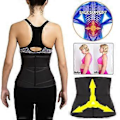 Miniatyrbillede 4 af 5: Unisex Taljetræner Korset Sports Talje Justerbar Shapewear Sort, S(S )