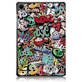 Pikkukuva 3 / 5: Älykäs nahkainen tabletin suojakotelo Samsung Galaxy Tab A9 Plusille (Graffiti)