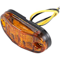 Miniatyrbilde 1 av 5: 10x Gule LED 2,5 tommers 2 Diode Lys Oval Klarering Tilhenger Lastebil Sidemarkør Lampe